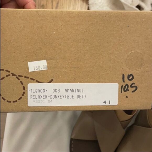 TSONGA DARK BEIGE MULES.  CRISS CROSS STYL… - Picture 8 of 8